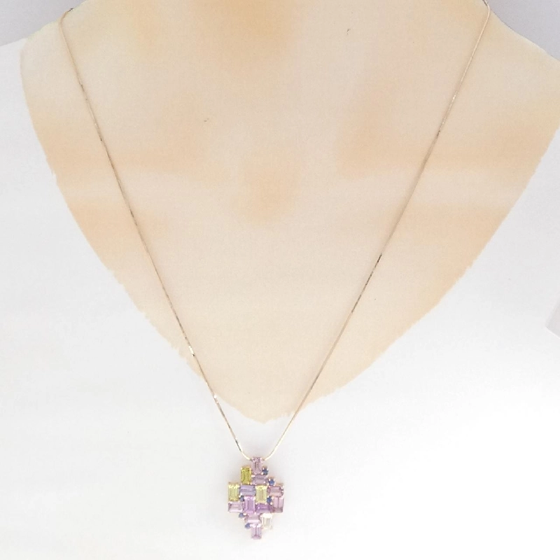 K18PG Sapphire Necklace 4.60CT - Hàng hiệu Authentic 846705