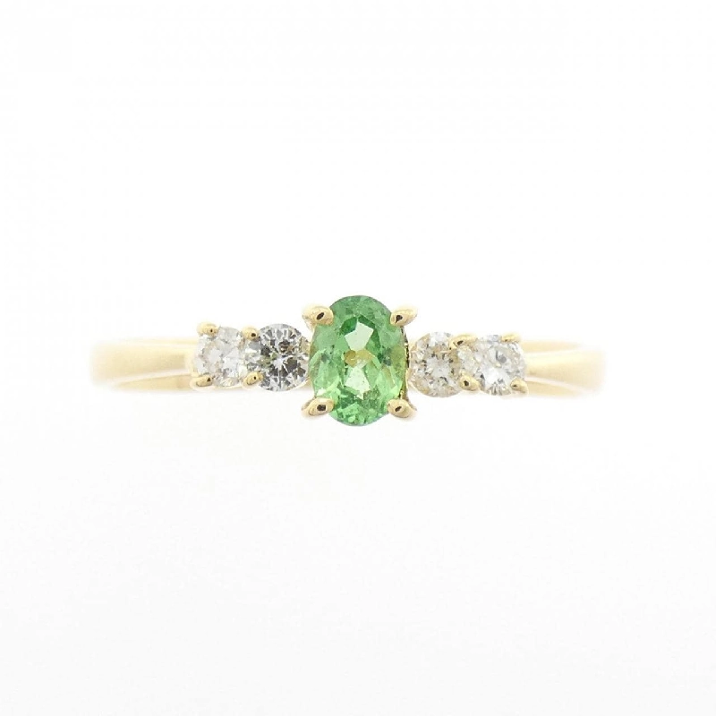 Nhẫn Garnet Xanh K18YG 0.19CT 667377