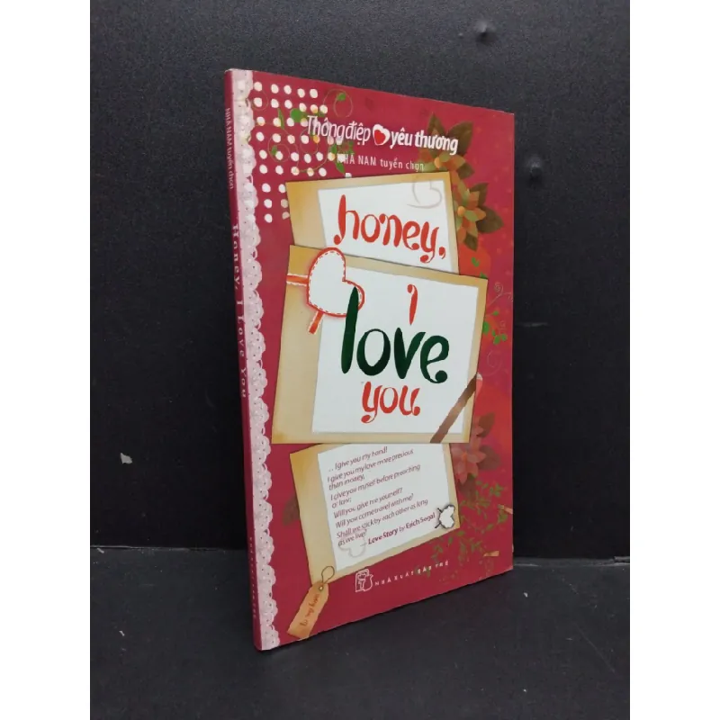 [Sách Cũ SCGR] Honey, i love you mới 80% ố bẩn nhẹ 2015 HCM1008 Thông điệp yêu thương TÂM LÝ 682351