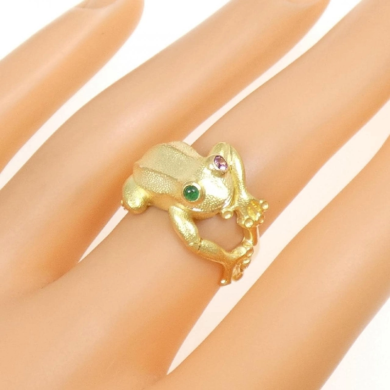 Nhẫn ngọc lục bảo K18YG - Hàng hiệu Authentic 855018