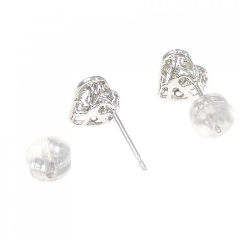 K18WG Bông tai kim cương hình trái tim - Hàng hiệu Chính hãng 870389