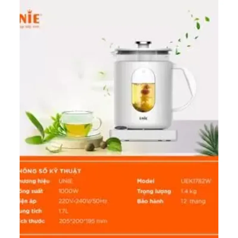 ⚡ UNIE UEK1782W – Công suất mạnh mẽ, đun sôi nhanh, tiết kiệm điện, bảo vệ an toàn 100%! 716087