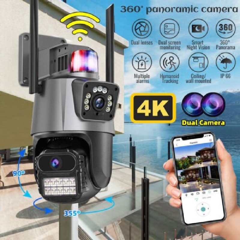 Camera wifi 2 mắt AI ngoài trời. 23470