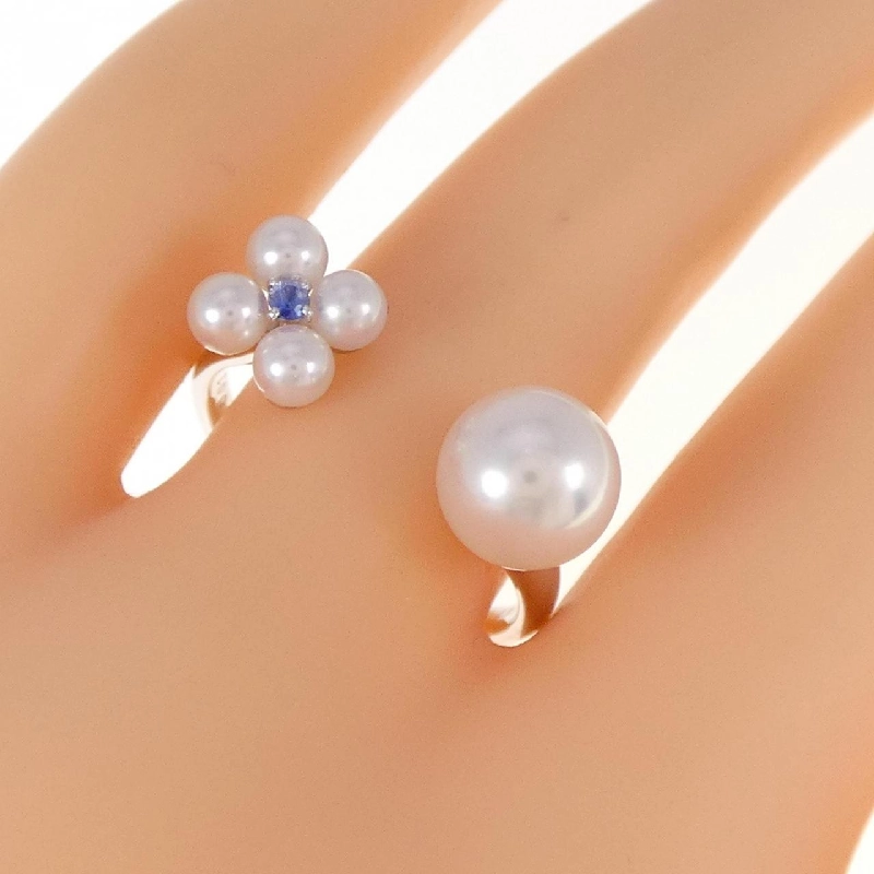 K18WG Nhẫn Ngọc Trai Akoya - Hàng hiệu Chính hãng 853582