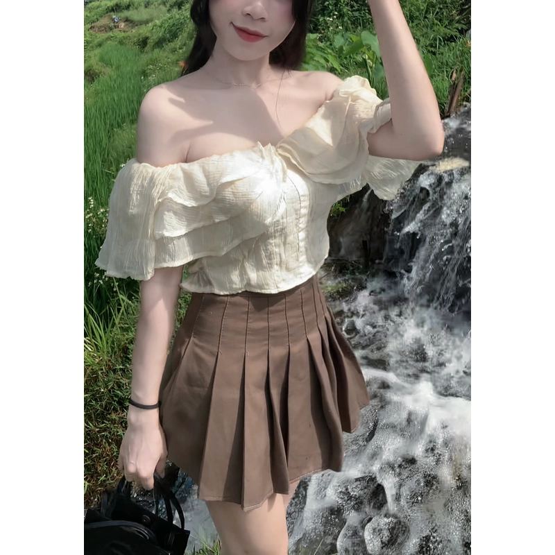 Set cv và áo trễ vai có mút ngực còn mới 445037