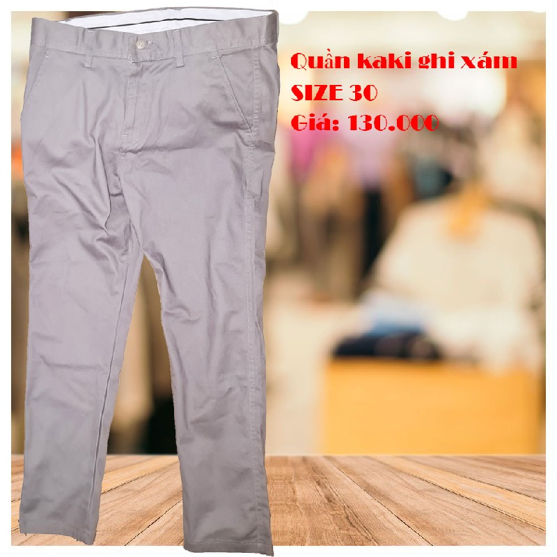 quần kaki nam xám ghi like new 9790
