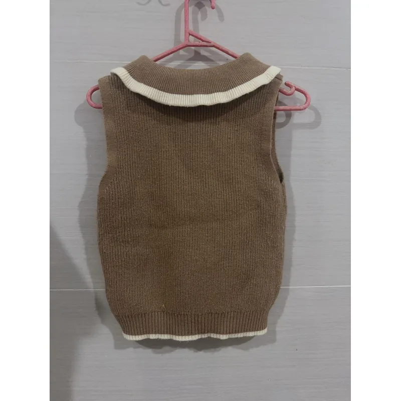 Áo gile len cho bé gái 733650