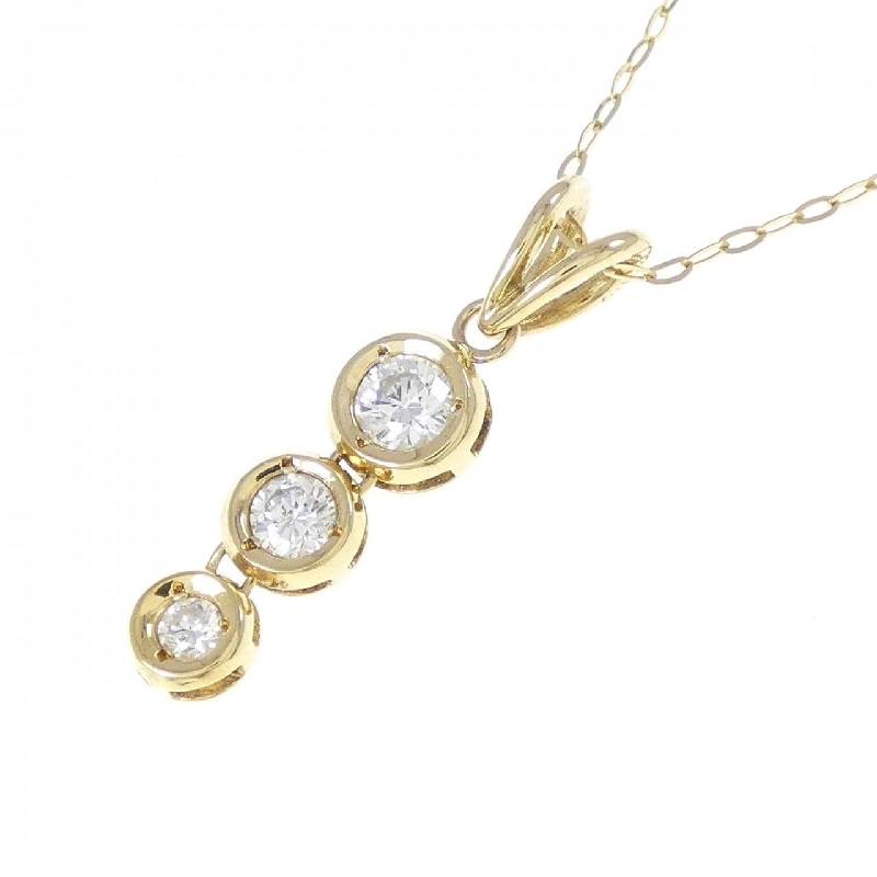 K18YG Dây chuyền kim cương 0.32CT - Hàng hiệu Chính hãng 859294