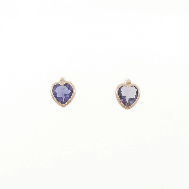 K14PG Bông tai hình trái tim Iolite - Hàng hiệu Chính hãng 867634