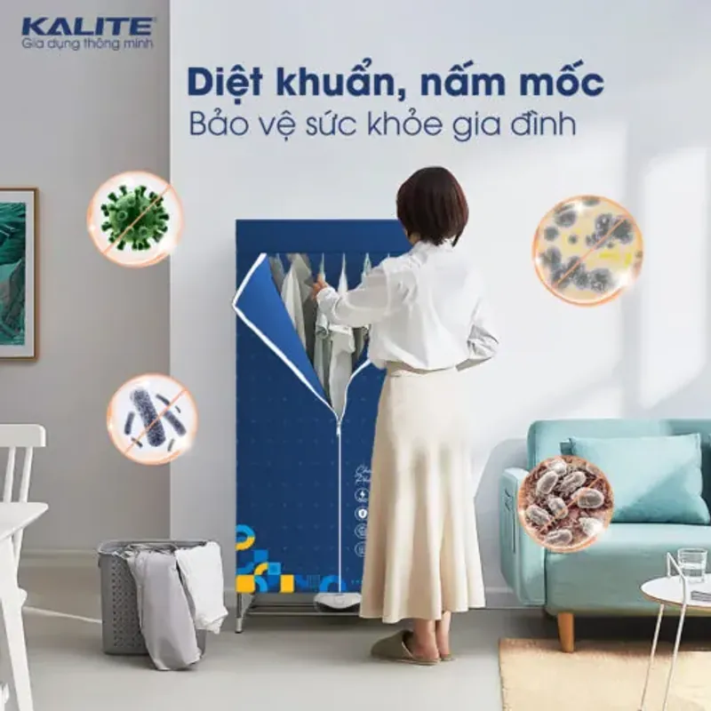 Từ sấy quần áo KALITE KL6880 sấy khô nhanh diệt vi khuẩn 589189