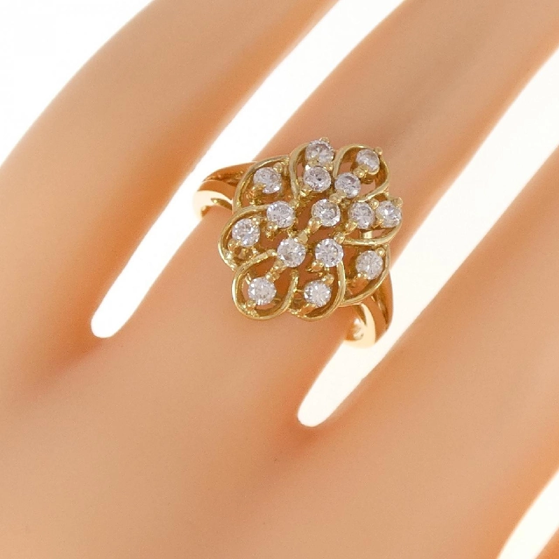 Nhẫn kim cương K18YG 0.54CT 672085