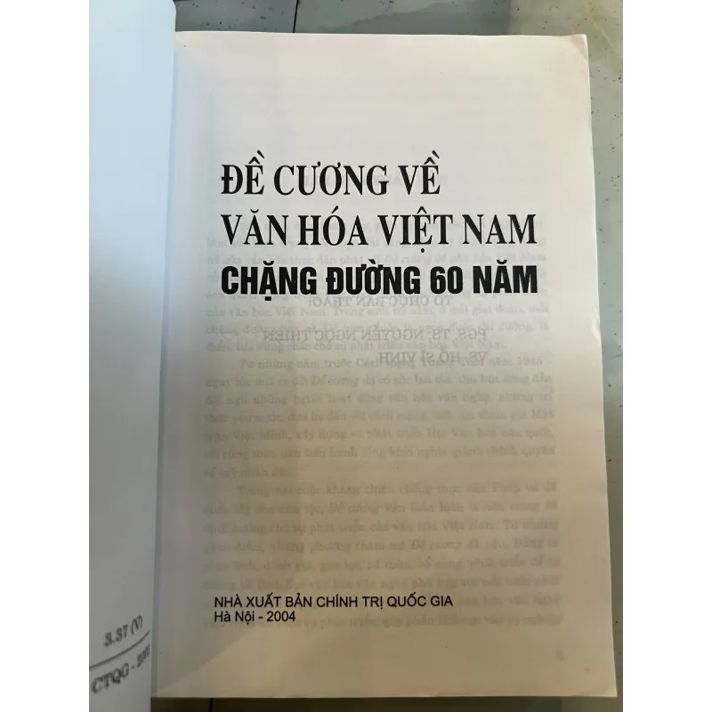 ĐỀ CƯƠNG VỀ VĂN HOÁ VIỆT NAM CHẶNG ĐƯỜNG 60 NĂM  1022109
