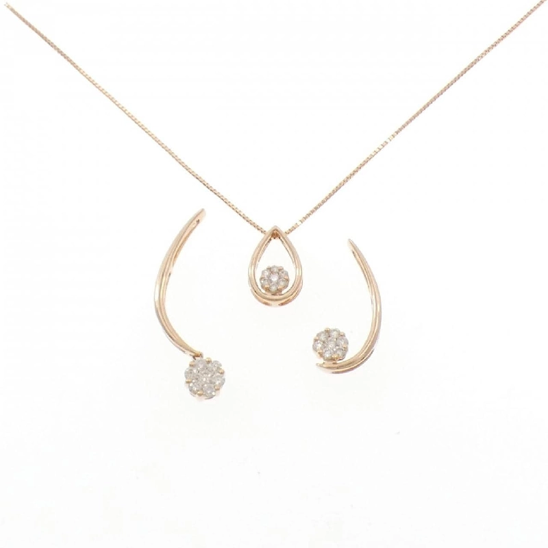 K18PG 2WAY Dây chuyền kim cương 0.50CT - Hàng hiệu Chính hãng 857301