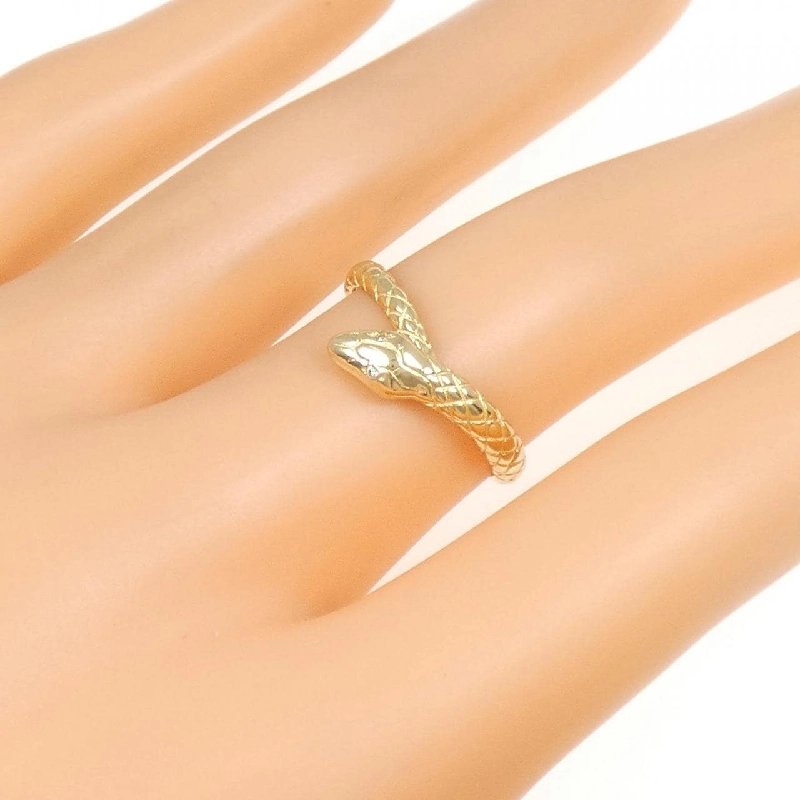 Nhẫn kim cương K18YG hình rắn 0.11CT 672847