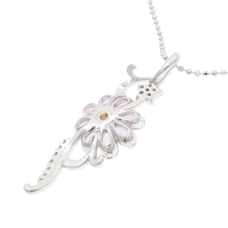 K18WG Hoa Sapphire Dây chuyền 1.30CT - Hàng hiệu Chính hãng 857756