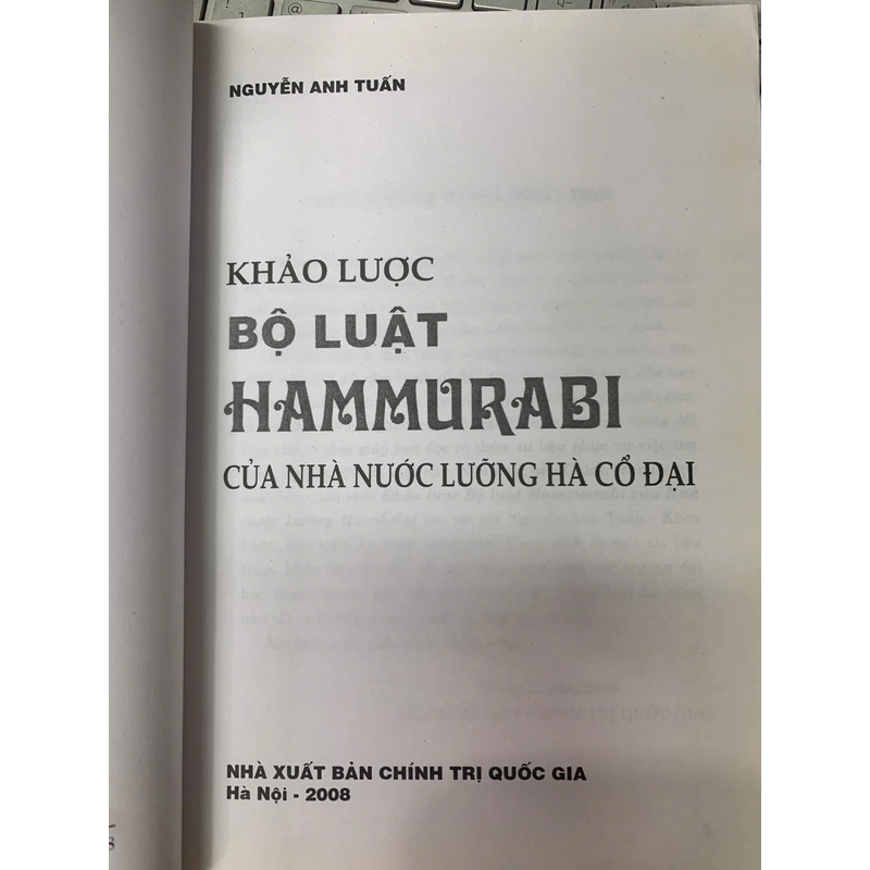 KHẢO LƯỢC BỘ LUẬT HAMMURABI CỦA NHÀ NƯỚC LƯỠNG HÀ CỔ ĐẠI - NGUYỄN ANH TUẤN 533307