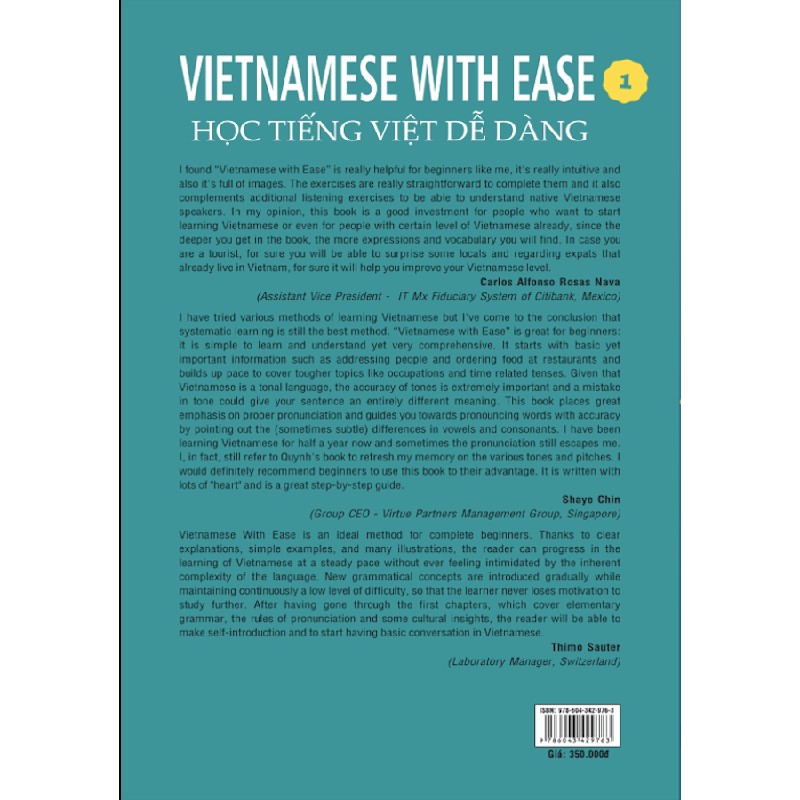 Sách học và dạy tiếng Việt cho người nước ngoài "Vietnamese with ease 1" 7509