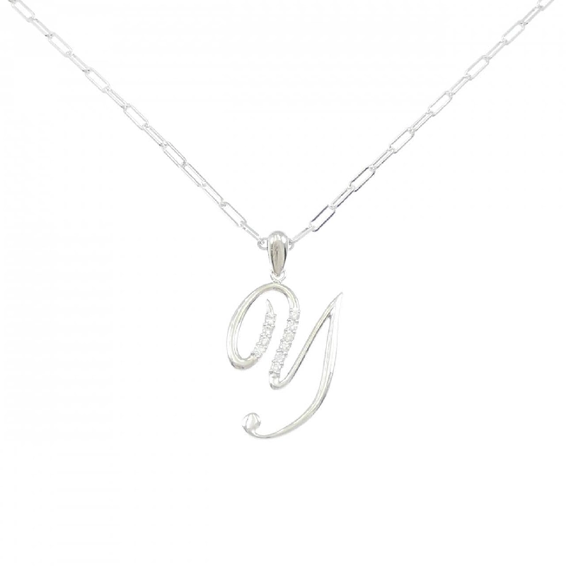 K18WG Chữ cái Y Dây chuyền kim cương 0.32CT - Hàng hiệu Chính hãng 846699