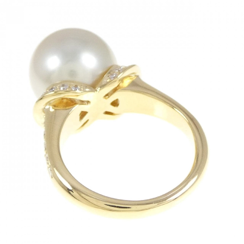 Nhẫn ngọc trai trắng K18YG 12.7mm 670671