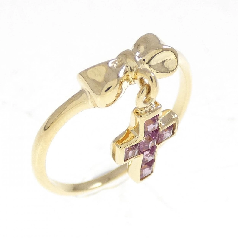 Nhẫn Garnet K18YG Ruy băng - Hàng hiệu Chính hãng 852573