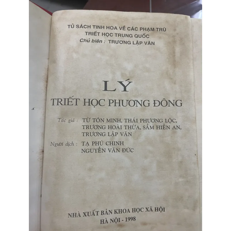 LÝ: TRIẾT HỌC PHƯƠNG ĐÔNG - TRƯƠNG LẬP VĂN chủ biên 935332