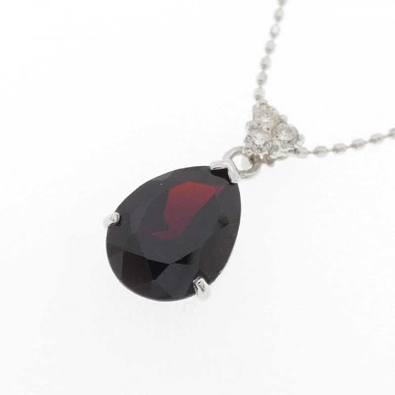 K18WG Đá Garnet Dây Chuyền - Hàng hiệu Chính hãng 856576