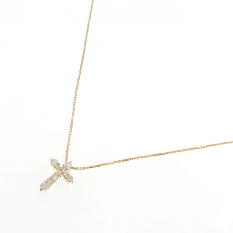 K18YG Dây chuyền kim cương chéo 0.30CT - Hàng hiệu chính hãng 860071