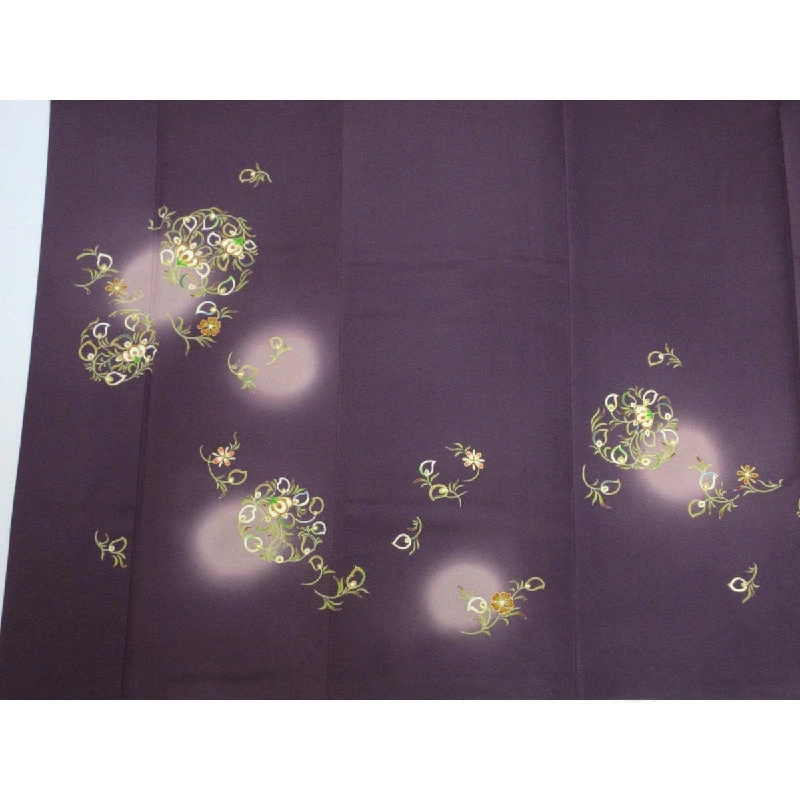 Áo kimono thăm viếng, trang trí vàng Yuzen, thêu bo màu 883401