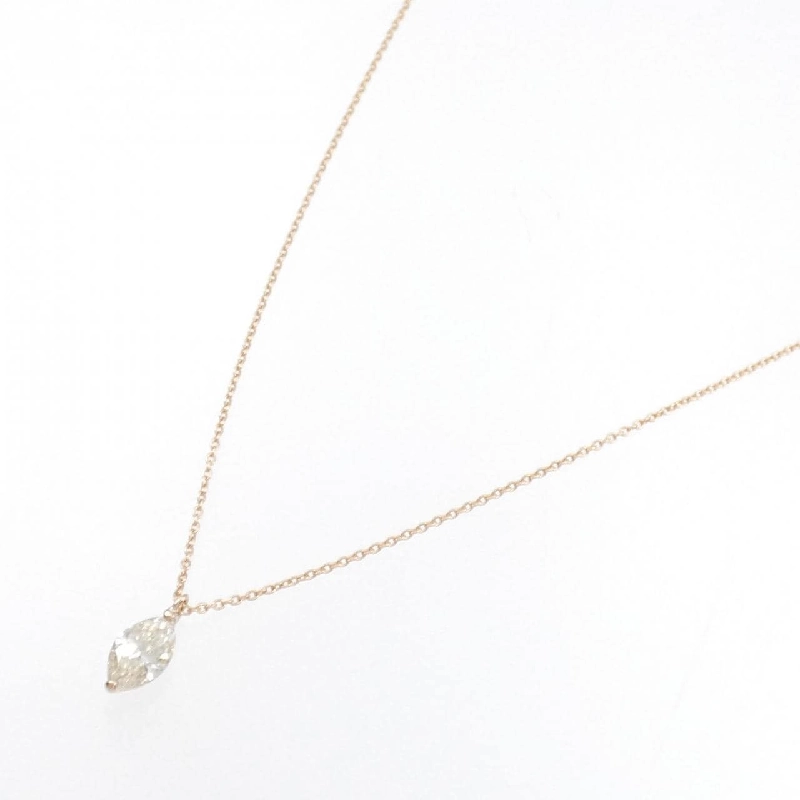 K18PG Dây chuyền kim cương 0.749CT M VS1 cắt Marquis - Hàng hiệu Chính hãng 874038