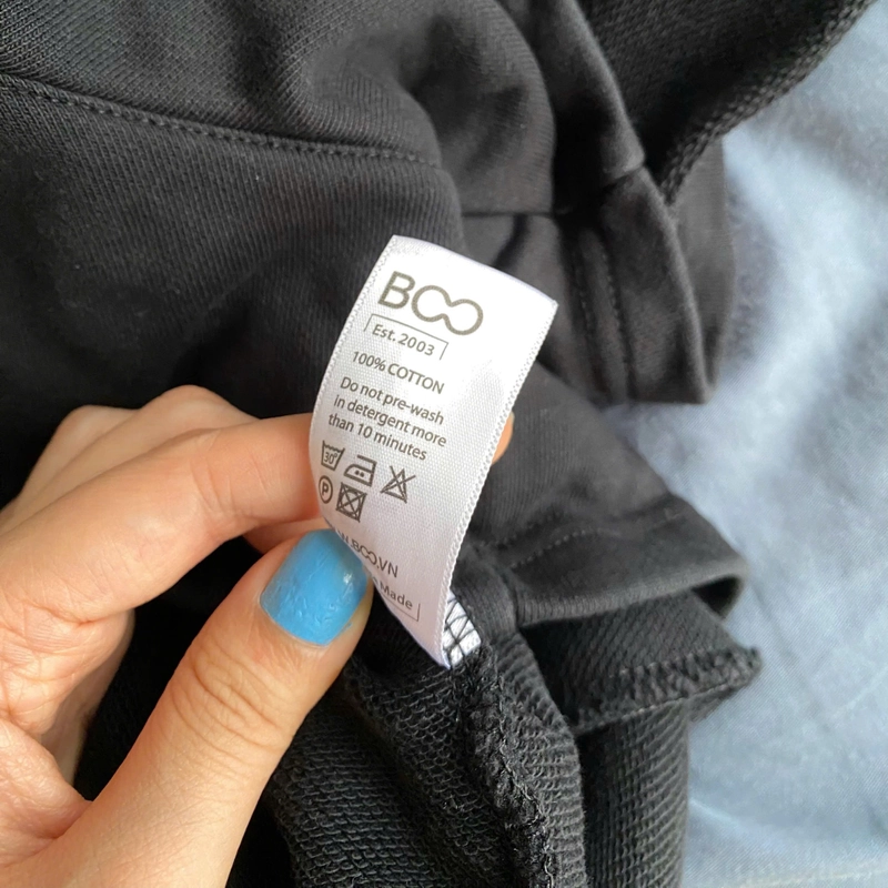Quần đùi đen local brand BOO 100% cotton 509704