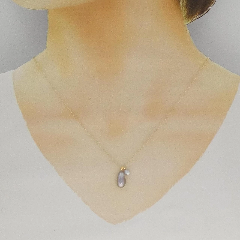 K14YG Ngọc trai đen dây chuyền - Hàng hiệu Authentic 860855