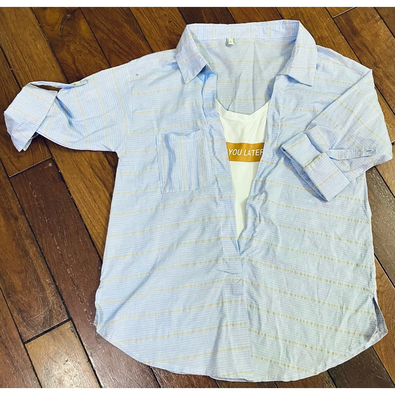 Áo thô sz L vải xịn mát phom to XL mặc được 495611
