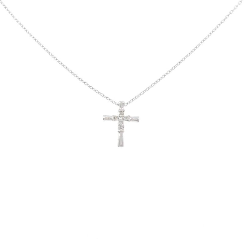 K18WG Dây chuyền kim cương chéo 0.05CT - Hàng hiệu Chính hãng 857079