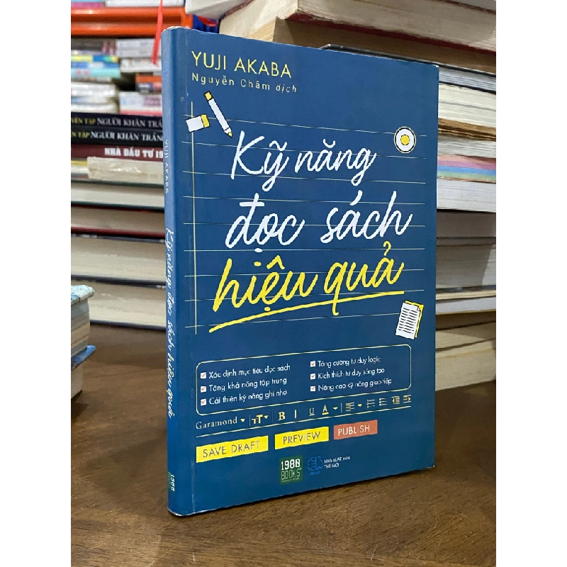 KỸ NĂNG ĐỌC SÁCH HIỆU QUẢ - YUJI AKABA 209335