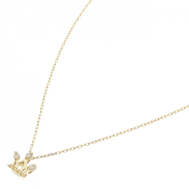 K18YG Vương miện Dây chuyền Kim cương - Hàng hiệu Chính hãng 860367