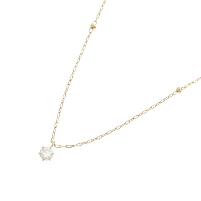 K18YG Solitaire Dây chuyền kim cương 0.10CT - Hàng hiệu Chính hãng 857046
