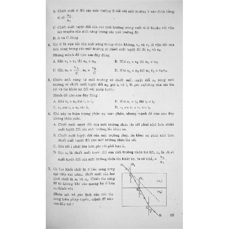 Trắc Nghiệm Vật Lí Quang Học  7940