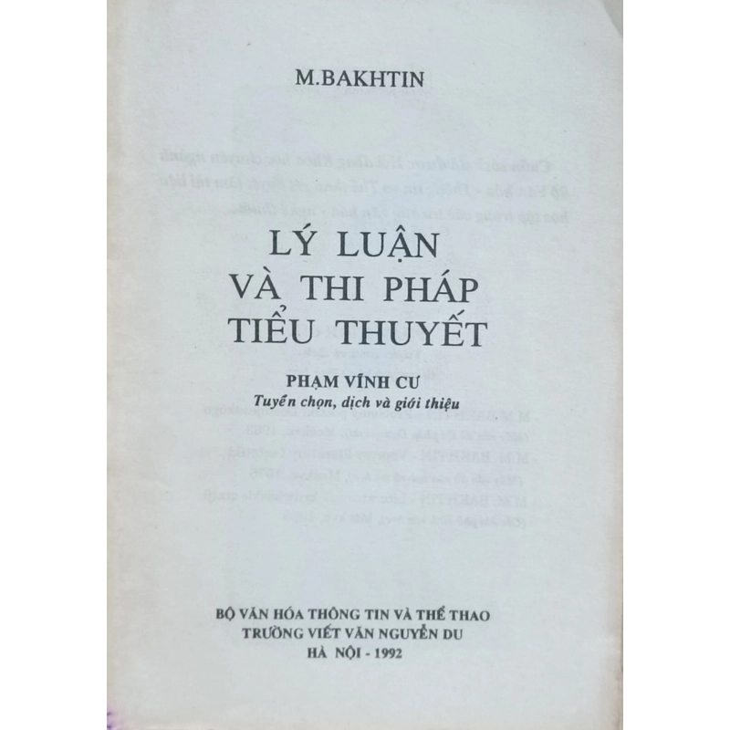 Lý luận và thi pháp tiểu thuyết (Bakhtin) 474654