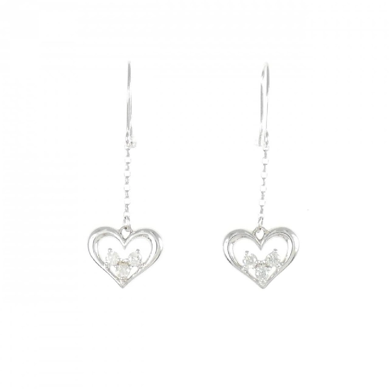 K10WG Bông tai hình trái tim kim cương 0.12CT - Hàng hiệu Chính hãng 862247