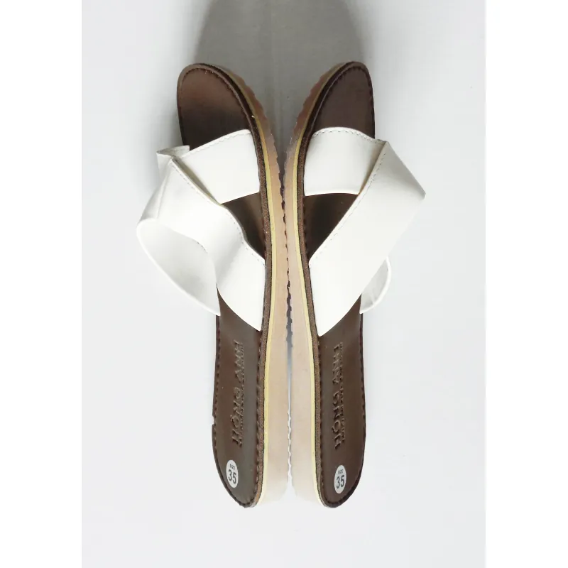 Dép lê nữ đế bệt mũi tròn, đế cao su chống trươn trượt 570392