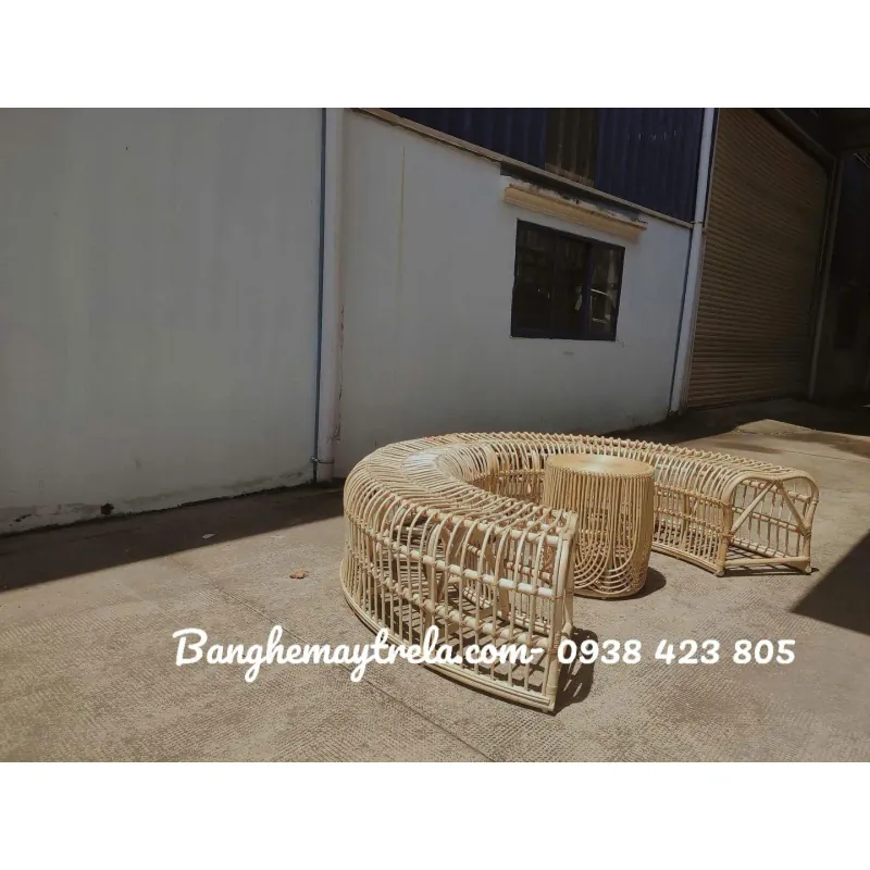 Băng ghế uốn mây tự nhiên 711691