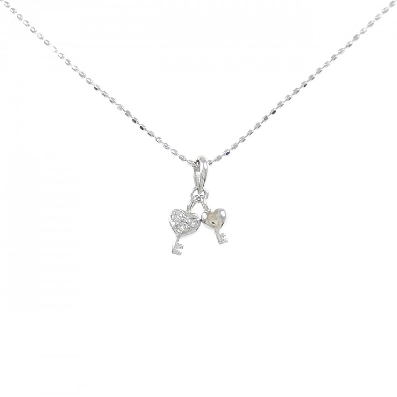 K18WG Dây chuyền kim cương 0.02CT - Hàng hiệu Chính hãng 860459