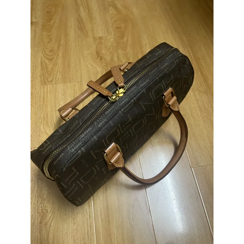 Túi nữ phom trống 30*17*8 da thật & canvas 2hand 1017582