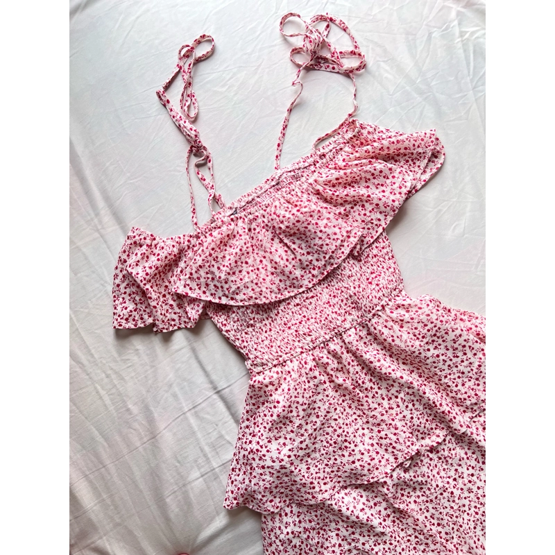 Váy đi biển 2 dây hoa nhí 499124