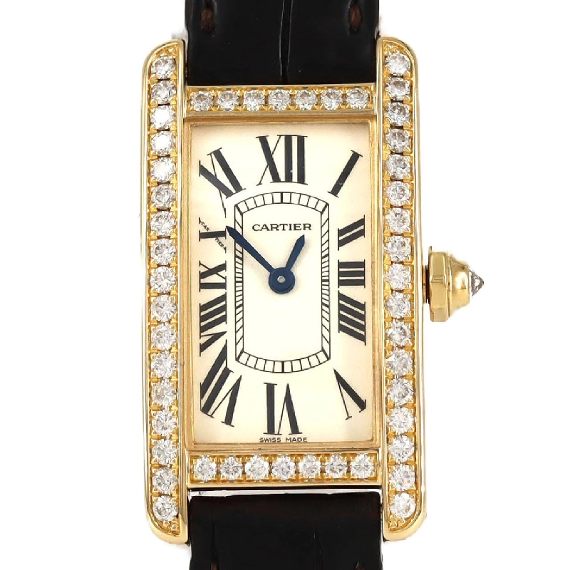 Cartier Tank Americaine SM YG/Cross D WB707231 YG Quartz - Hàng hiệu Authentic 875544