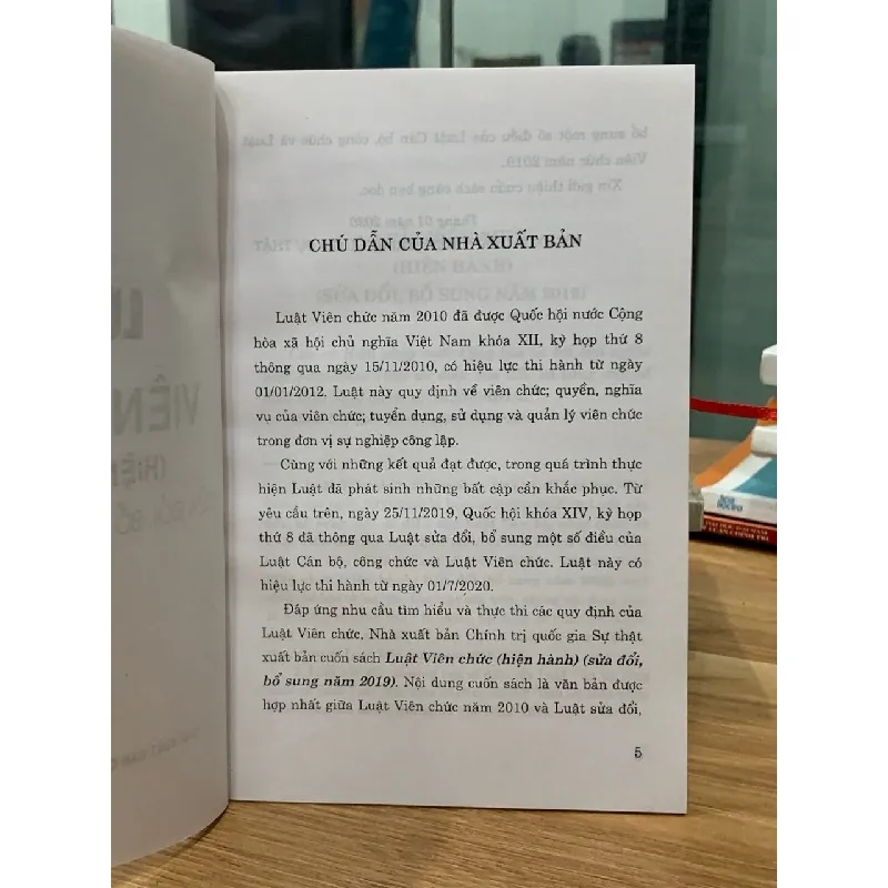 Luật viên chức hiện hành (sửa đổi bổ sung năm 2019) 716617