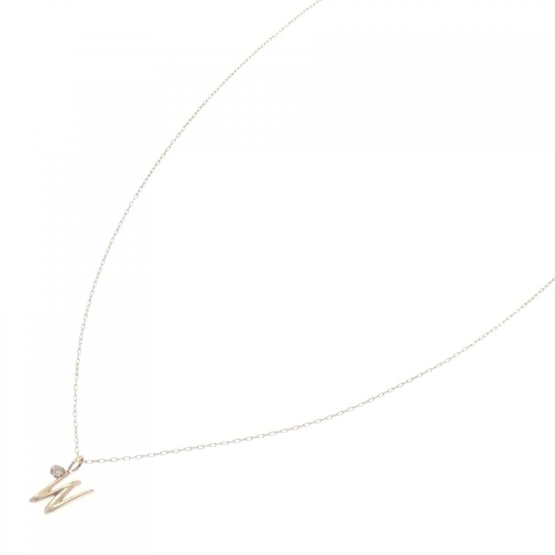 K10YG Chữ cái W Dây chuyền kim cương - Hàng hiệu Chính hãng 857922