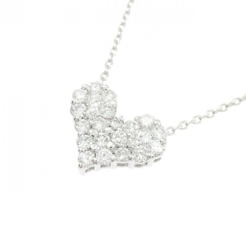 K18WG Dây chuyền kim cương hình trái tim 0.50CT - Hàng hiệu Chính hãng 861165