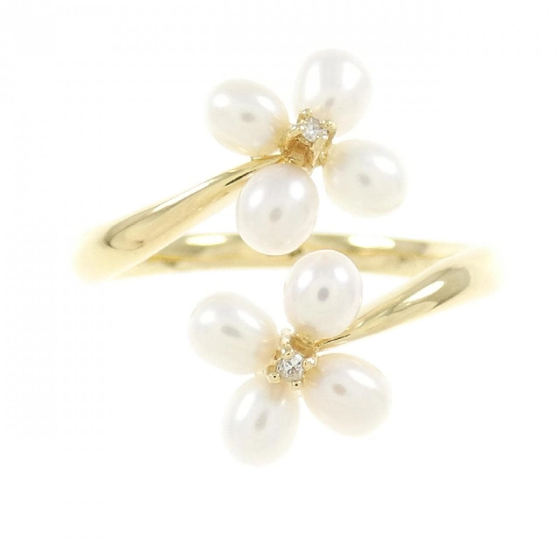 Nhẫn ngọc trai nước ngọt K18YG hoa 668156