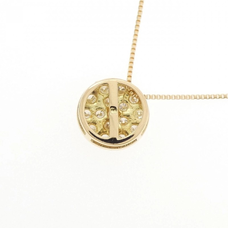 K18YG Pave Diamond Necklace 0.20CT - Hàng hiệu Authentic 858639